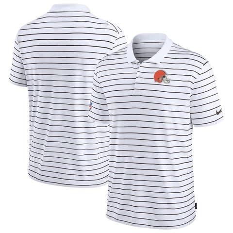 Men's Nike White Cleveland Browns Sideline Lock Up Victory Performance Polo
