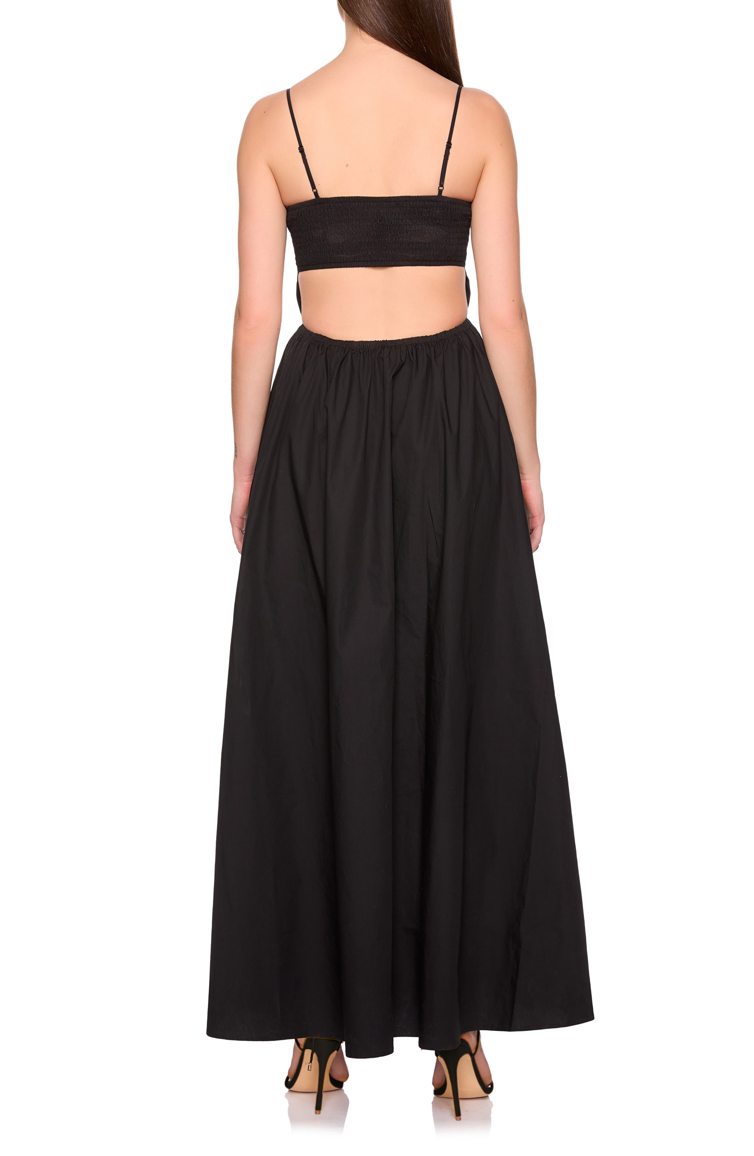 Open Back Cotton Poplin Maxi Dress - image 2