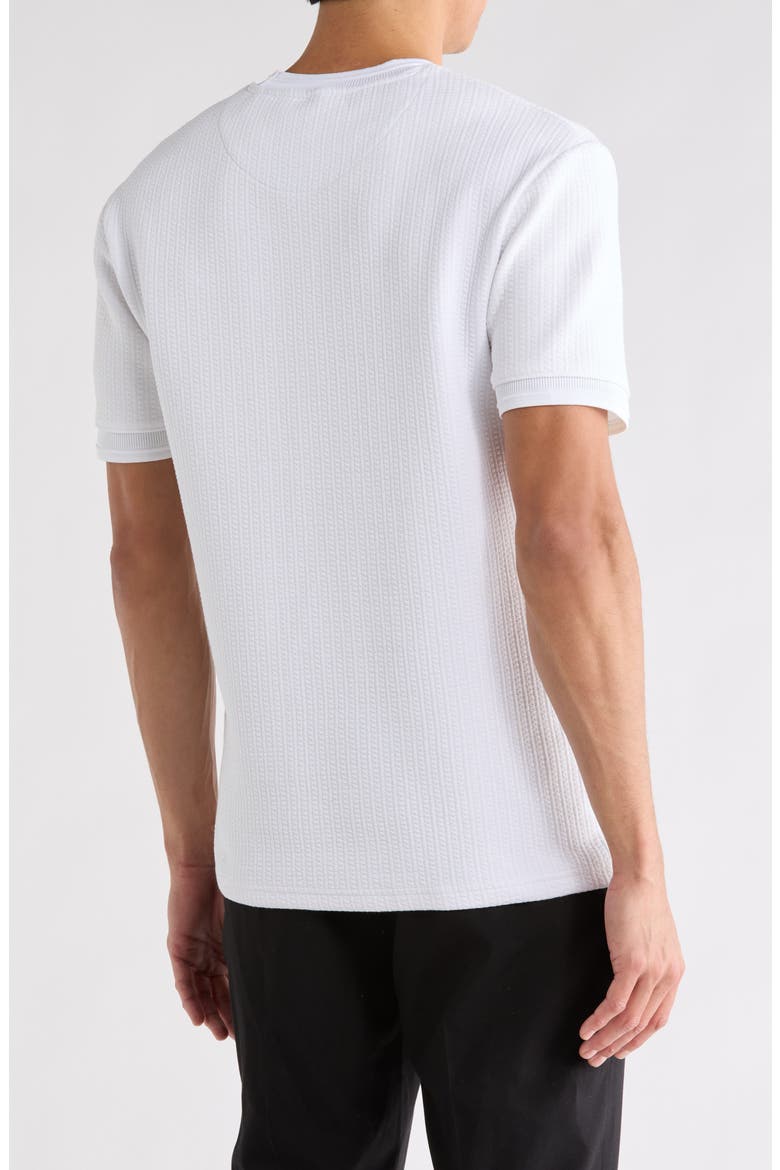 Short Sleeve Textured T-Shirt, Alternate, color, WHITE