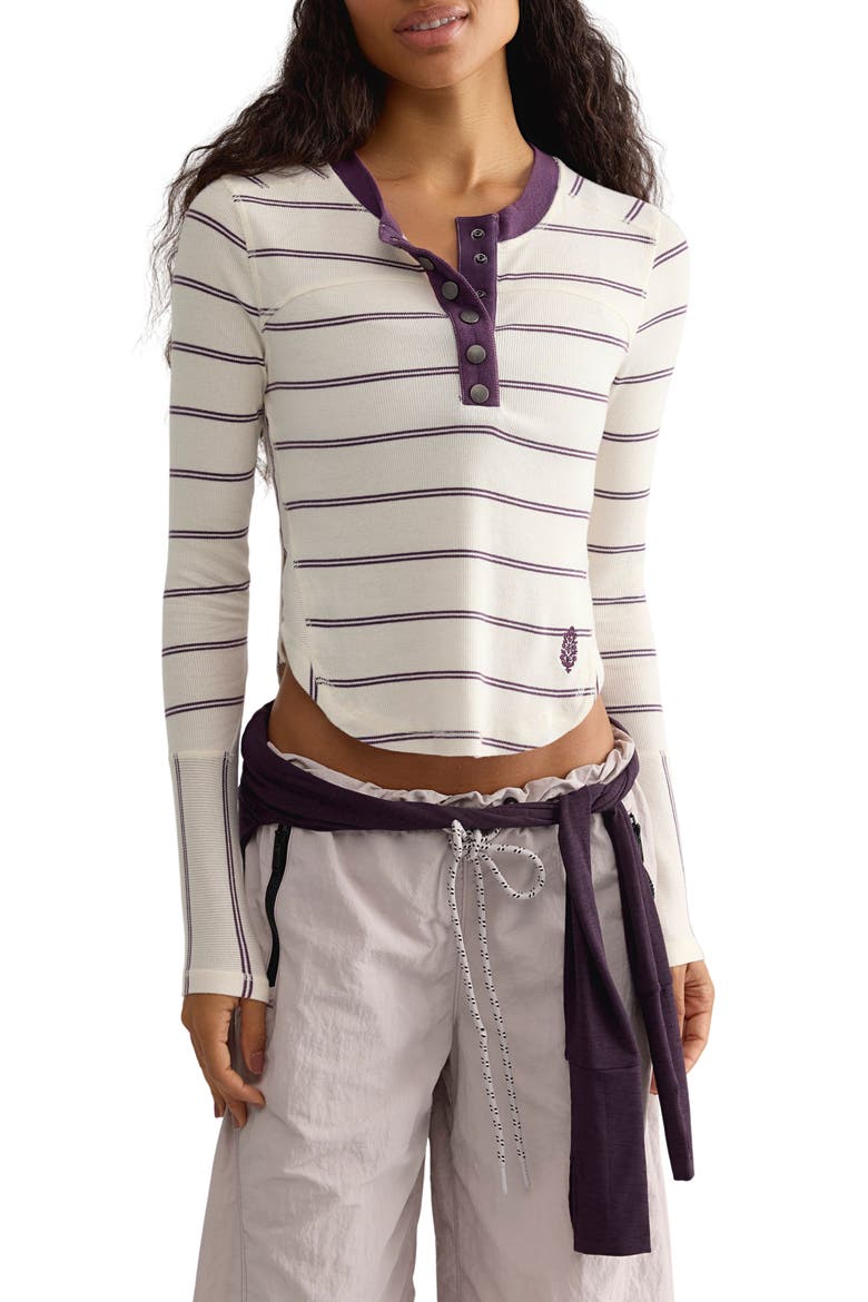 Cool Down Stripe Henley, Main, color, IVORY COMBO