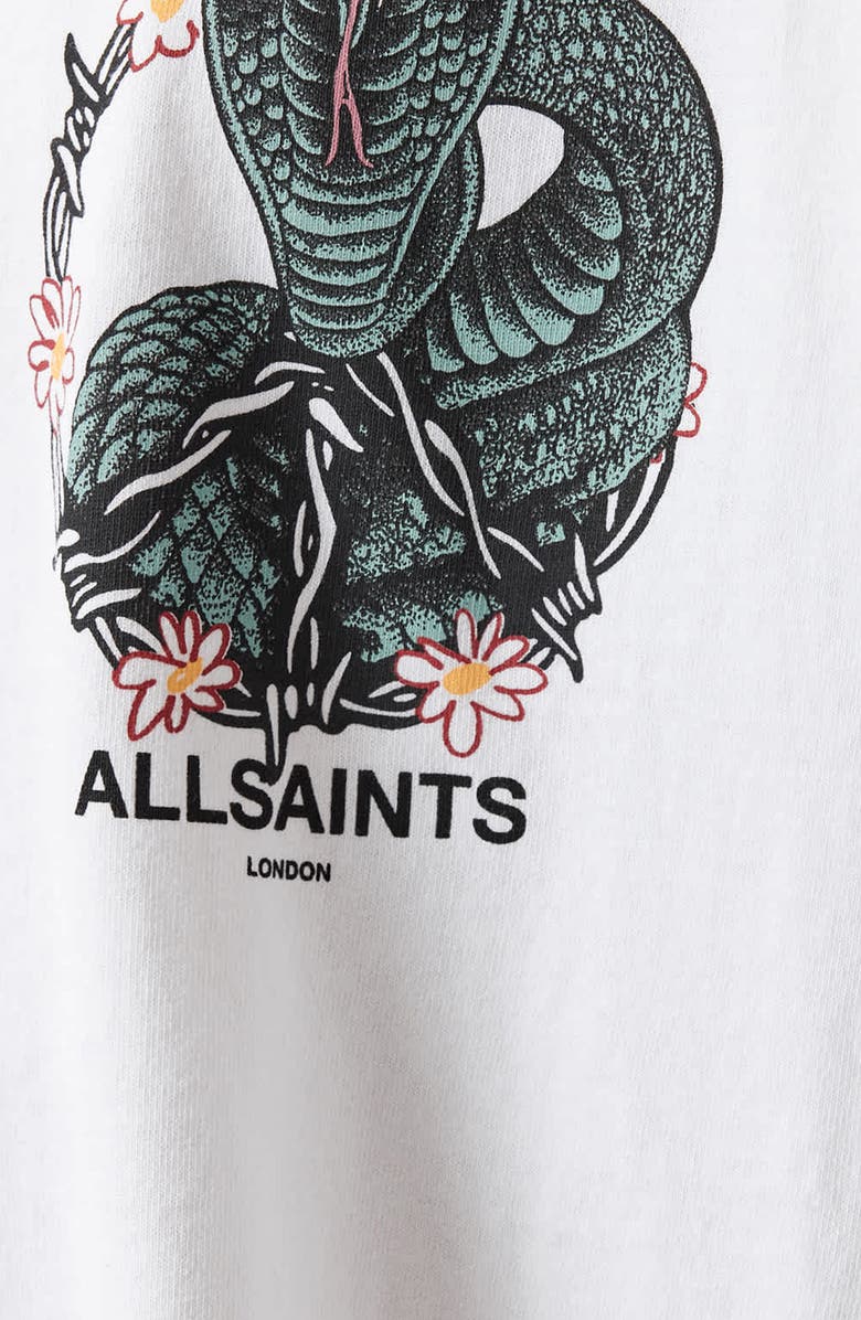 AllSaints Snakebite T-Shirt, Alternate, color, Optic White
