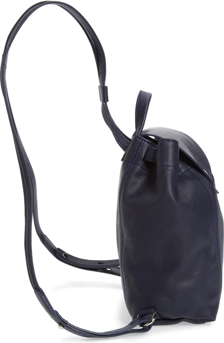 Longchamp Le Pliage Cuir Backpack, Alternate, color, Navy