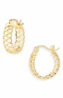 ARGENTO VIVO Infinity Filigree Huggie Hoop Earrings