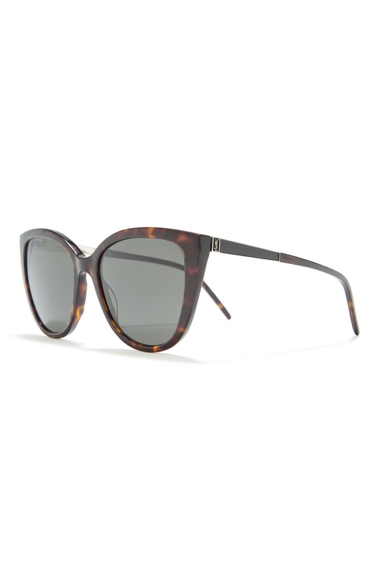 55mm Cat Eye Sunglasses, Alternate, color, HAVANA SILVER GREY