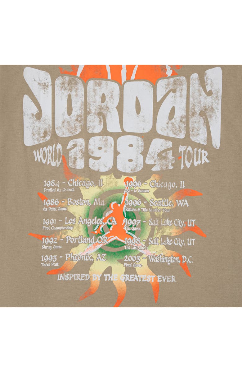 Jordan Kids' MJ 1984 World Tour XXIII Graphic T-Shirt, Alternate, color, Khaki