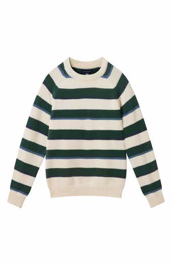 Kids' Striped Cotton Crewneck Sweater
