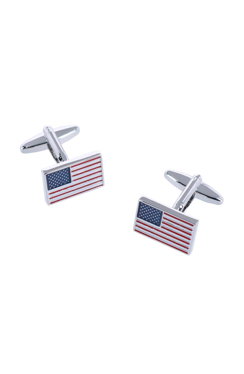 Trafalgar USA Pride American Flag Novelty Cufflinks, Main, color, Multiple