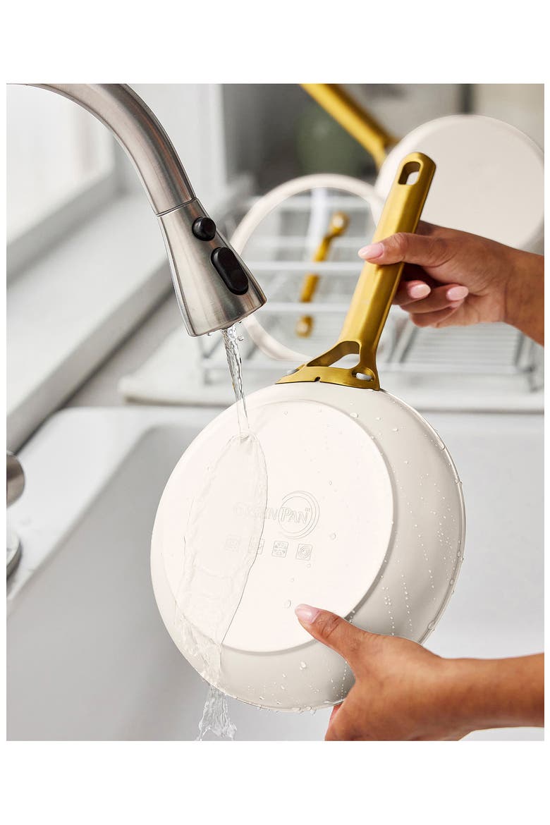 Reserve Set of 2 Ceramic Nonstick Frying Pans, Alternate, color, CREAM