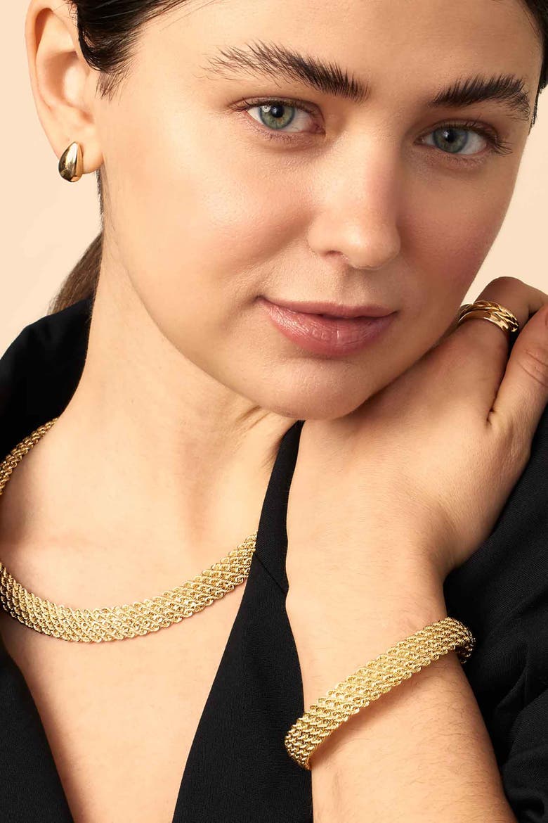 18K Yellow Gold Roman Rope Quartet Bracelet, Alternate, color, Yellow Gold
