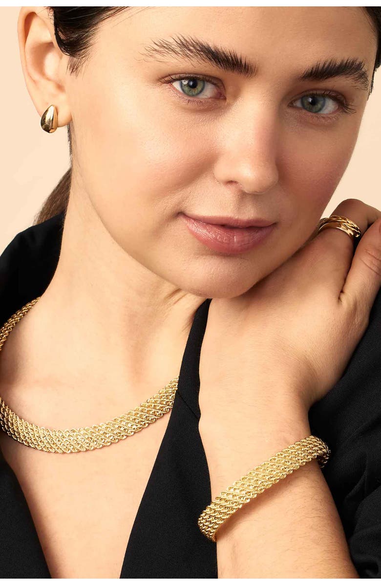 Oradina 18K Yellow Gold Roman Rope Quartet Bracelet, Alternate, color, Yellow Gold