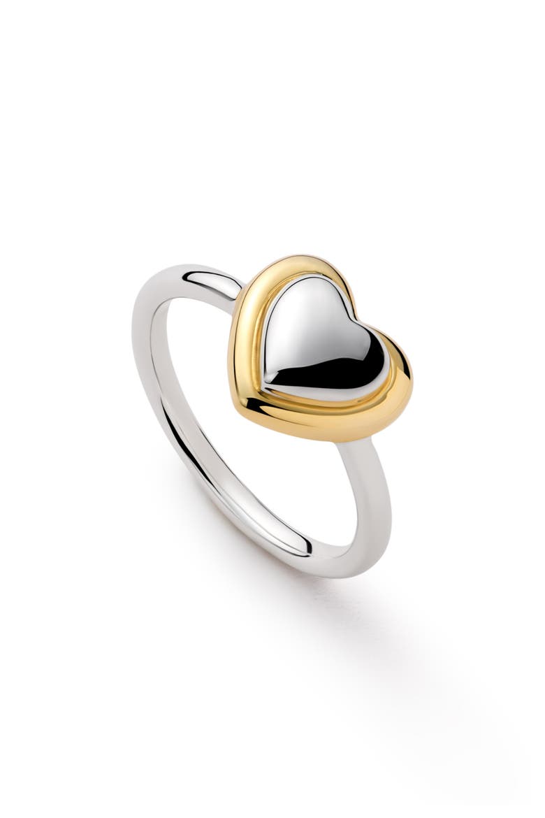Camelia Heart Ring, Alternate, color, GOLD / SILVER