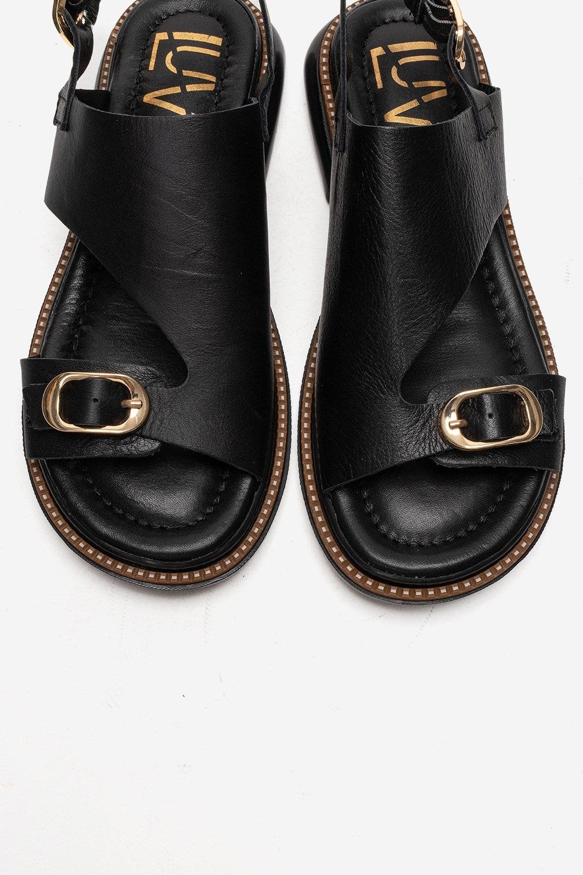 Forever & Always Shoes Cruel Leather Sandal, Alternate, color, Black