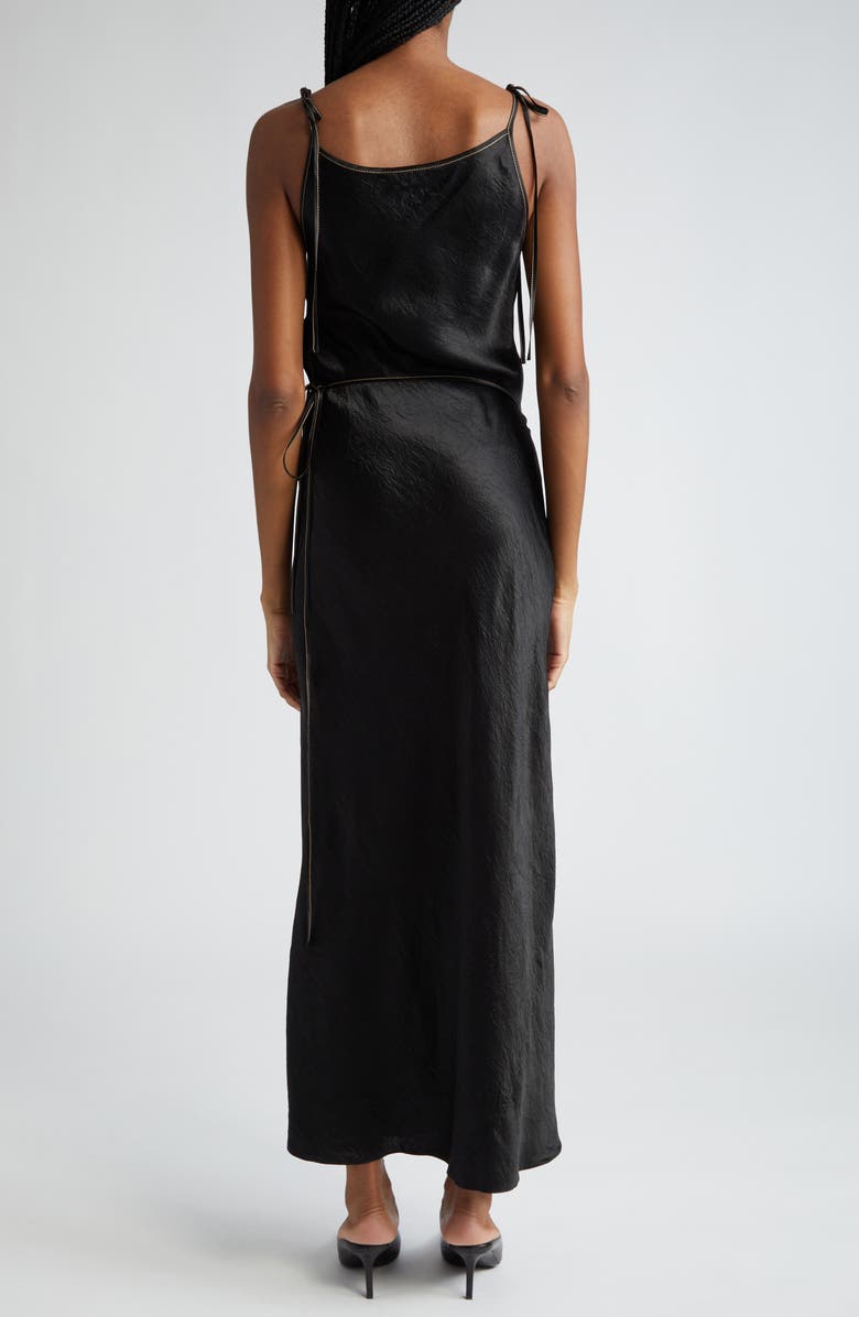 Acne Studios Dayla Textured Satin Dress, Alternate, color, 