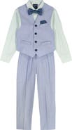 Nautica Kids' Button-Up Shirt, Bow Tie, Vest & Pants Set