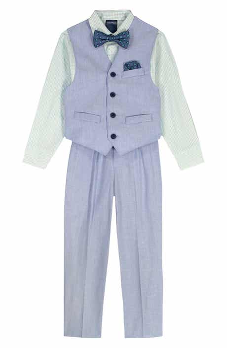 Nautica Kids' Button-Up Shirt, Bow Tie, Vest & Pants Set