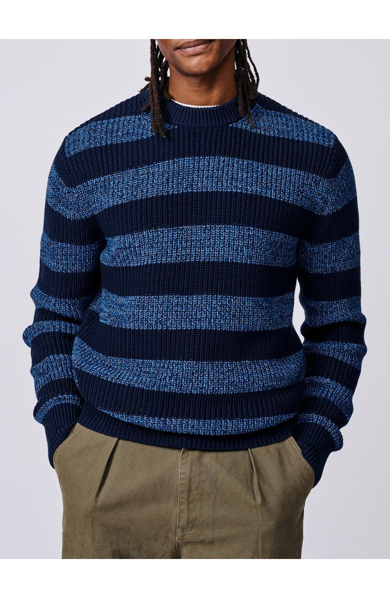 Aubin Martin Long Sleeve Crew Neck Jumper, Alternate, color, Navy Stripe