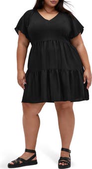 City Chic Embroidered Off the Shoulder Dress