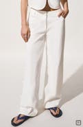 MANGO TEEN Knot Detail Straight Leg Trouser Jeans