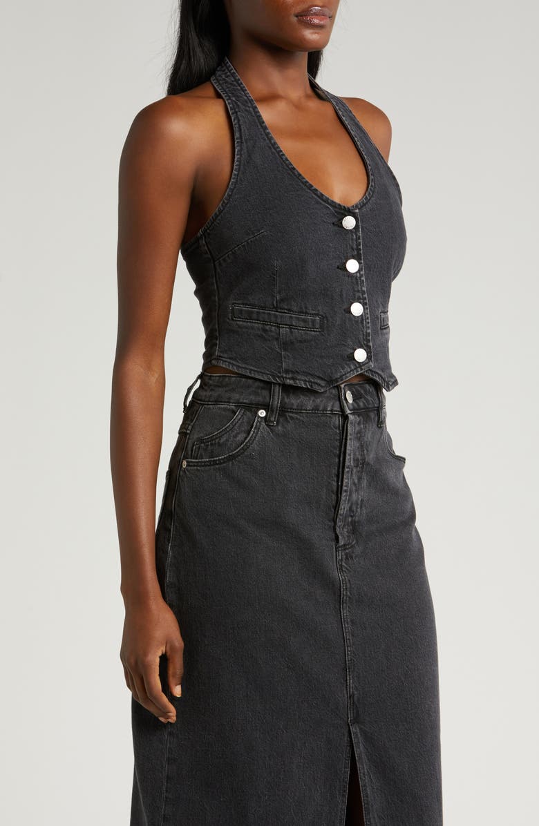 Rolla’s Halter Denim Vest, Alternate, color, 