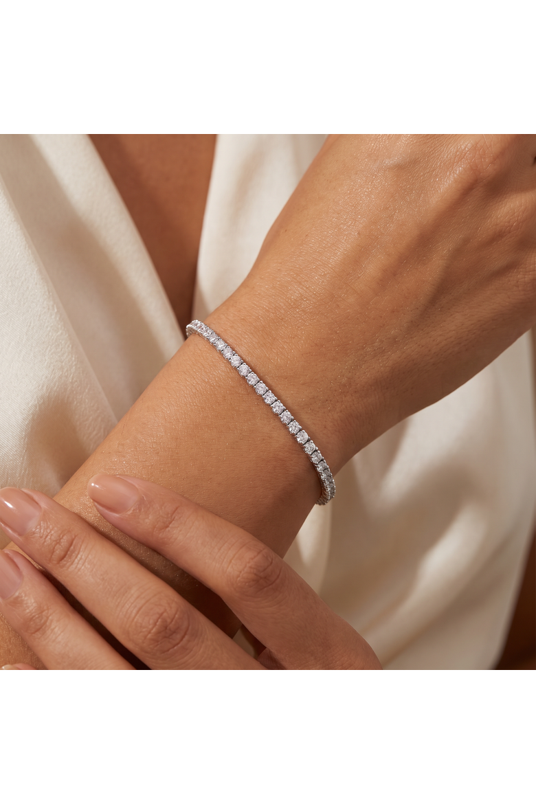 2 - 10Ct TW Flexible Diamond Bangle Tennis Bracelet Lab Grown 14k Gold, Alternate, color, Rose Gold - 7Ct