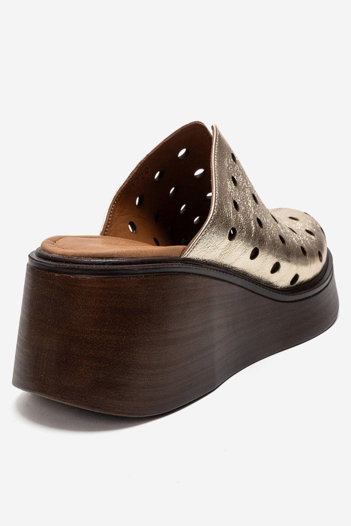 Forever & Always Shoes Nives Leather Wedge Sandal, Alternate, color, Gold