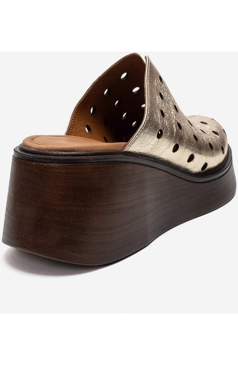 Forever & Always Shoes Nives Leather Wedge Sandal, Alternate, color, Gold