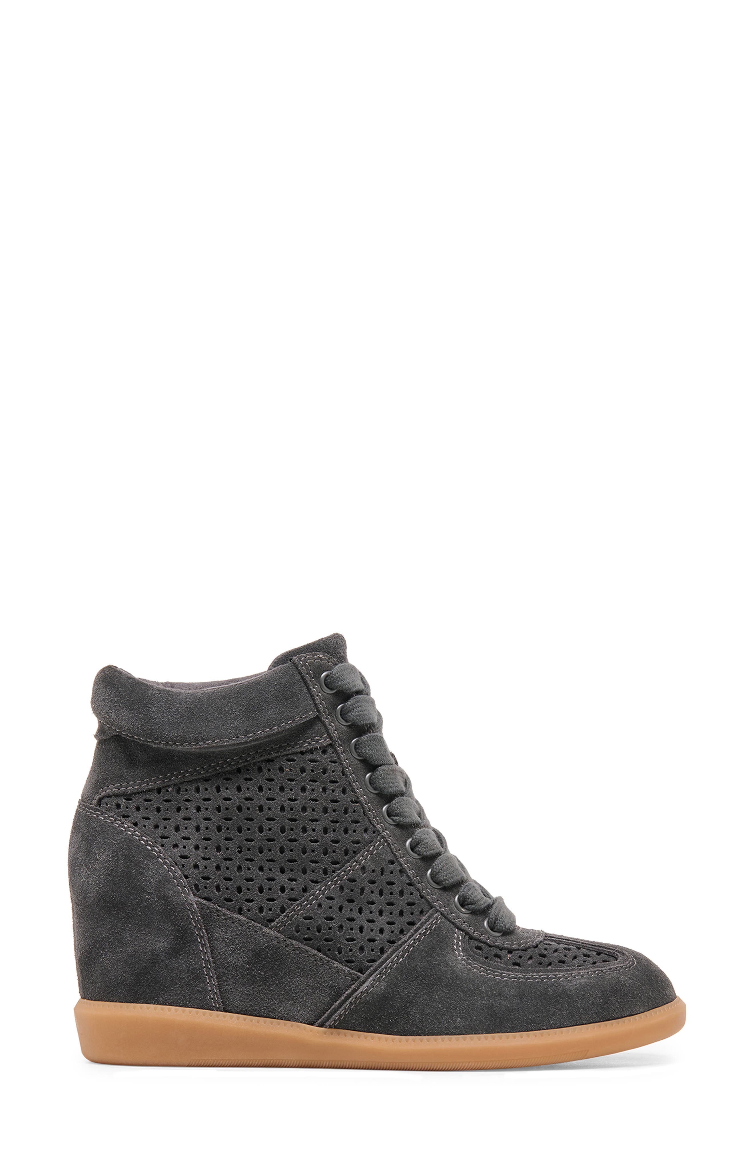 Irlah Wedge Sneaker, Alternate, color, ANTHRACITE SUEDE H2O