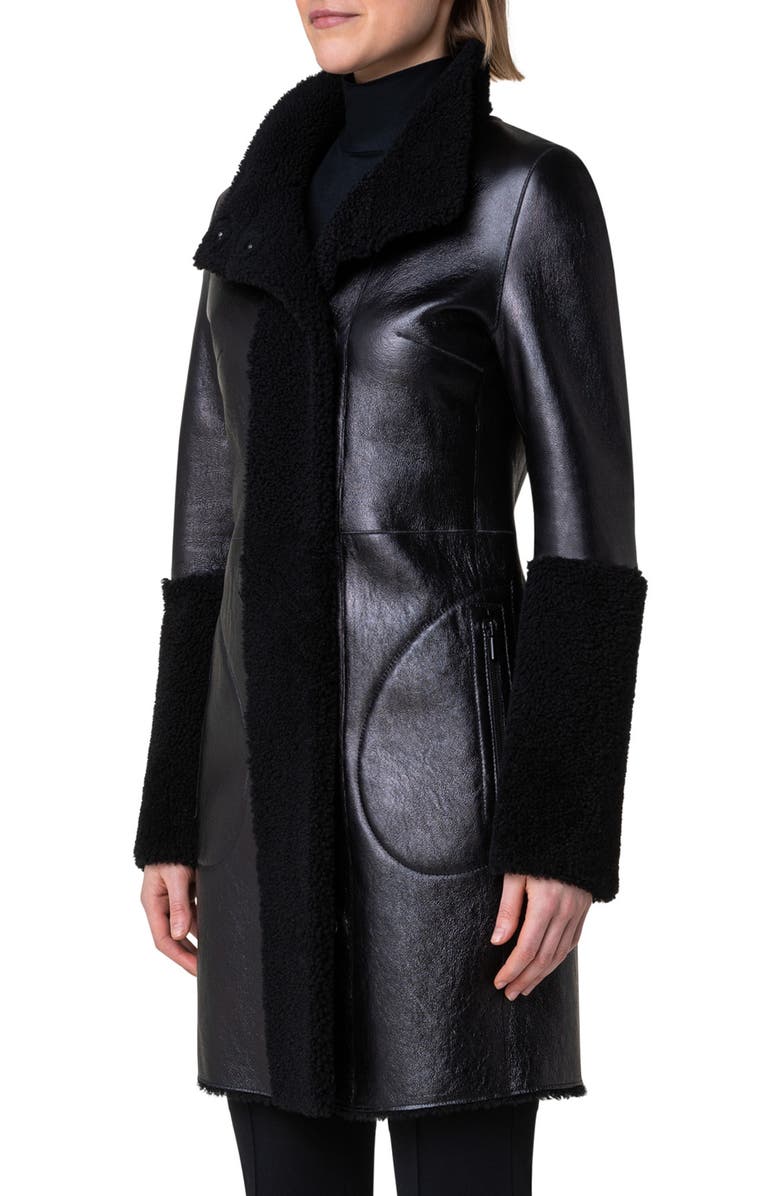 Akris punto Genuine Shearling Coat, Alternate, color,