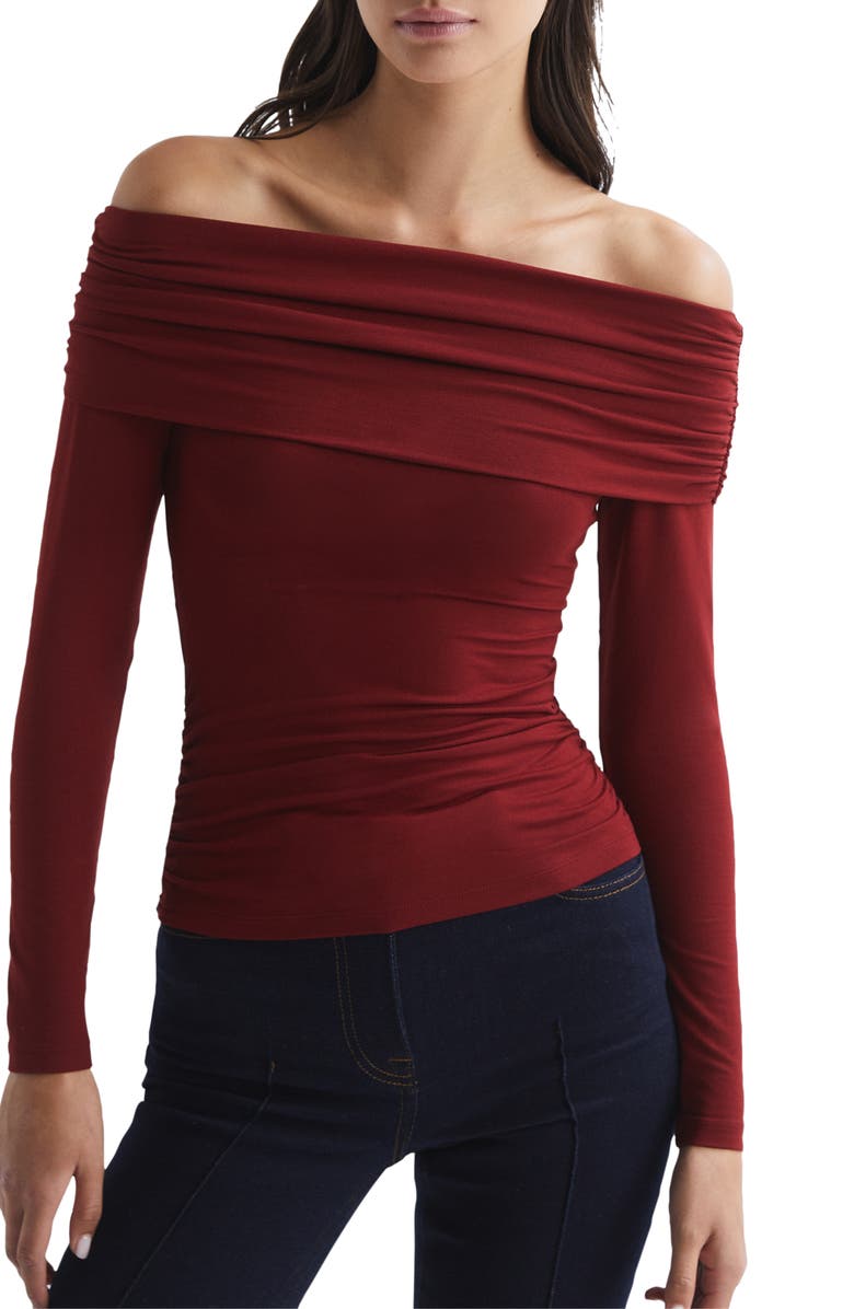 Reiss Hudson Off the Shoulder Long Sleeve Top Nordstromrack — free download
