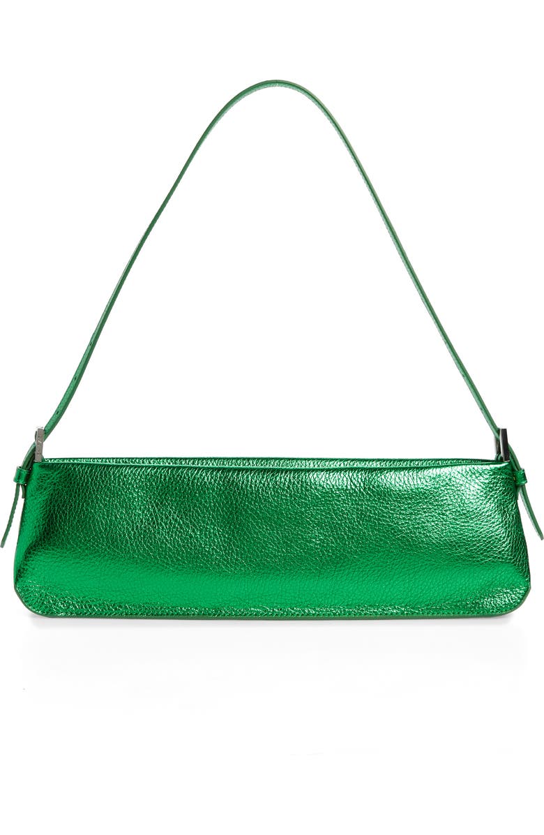 By Far Dulce Long Metallic Leather Shoulder Bag, Alternate, color,