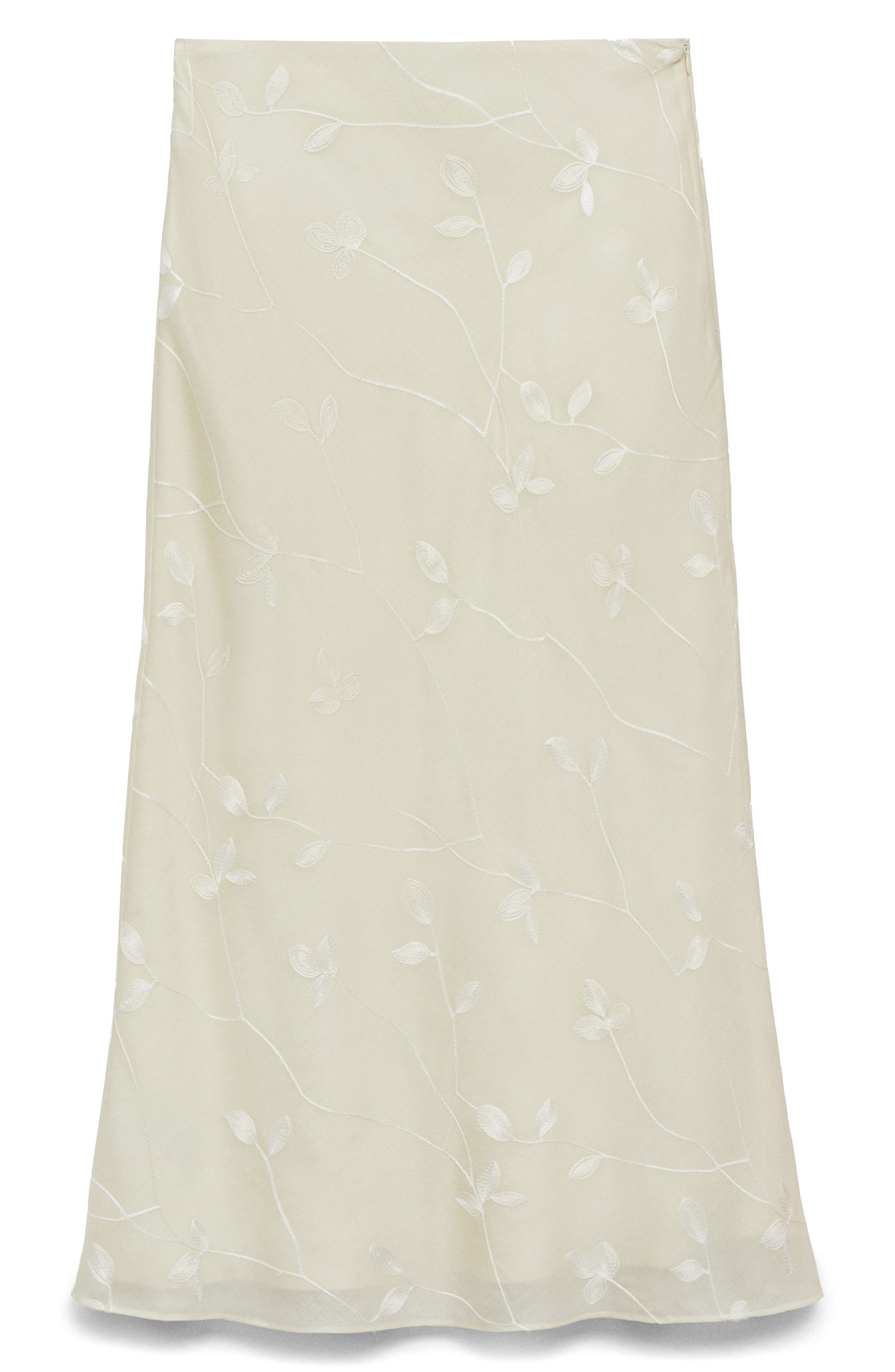 Embroidered Midi Skirt