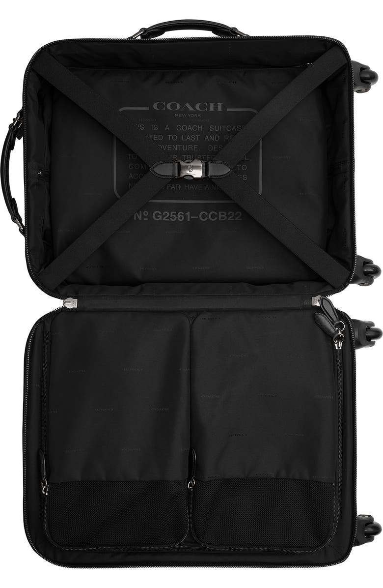 COACH Signature Canvas Wheeled Carry-On, Alternate, color, Charcoal