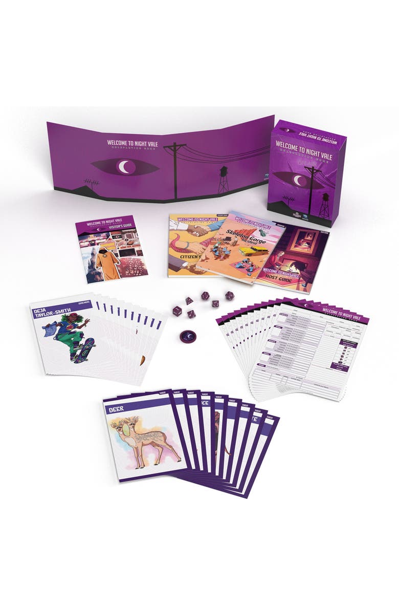 Renegade Games Welcome To Night Vale Rpg Box Set Rules, Gm Screen, Dice, Alternate, color, Multicolored