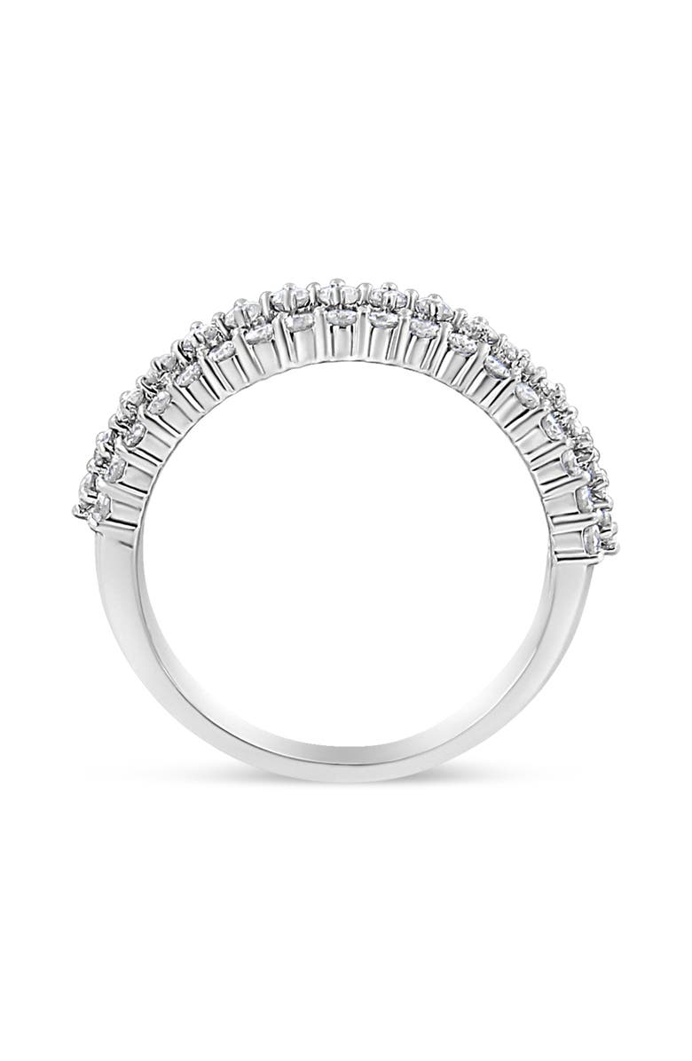 Haus of Brilliance 14K White Gold 1.0 Cttw Diamond Three Row Band Ring, Alternate, color, White