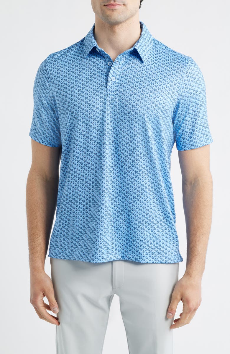 Johnston & Murphy XC<sup>®</sup> Apex Performance Polo, Main, color, Blue Retriever