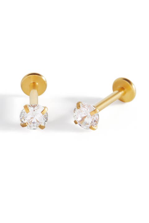 Crystal Sleeper Flatback Studs | 18g