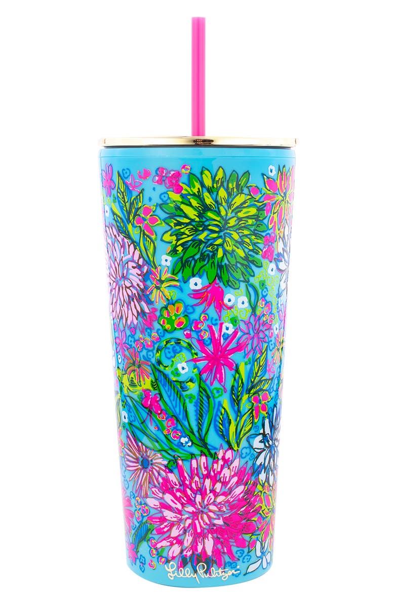 Lilly Pulitzer<sup>®</sup> Insulated Straw Tumbler, Alternate, color, Light Blue
