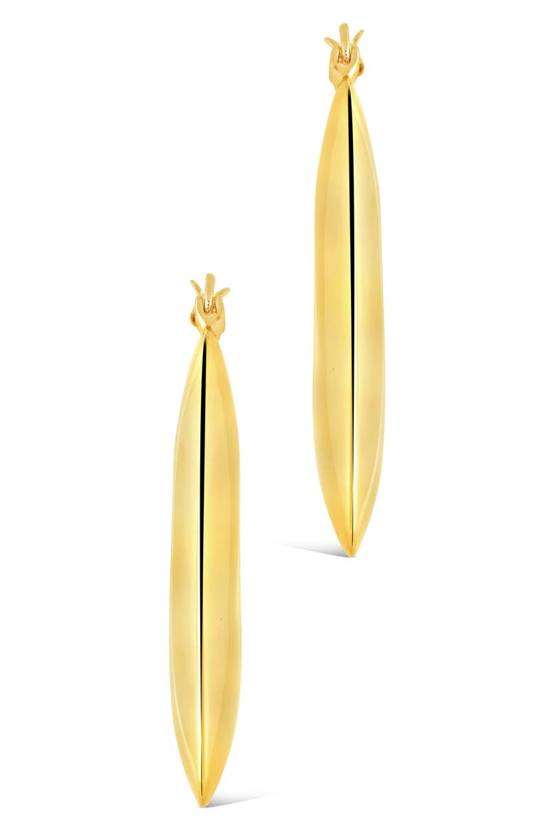 Paige Flat Tube Hoop Earrings, Alternate, color, GOLD