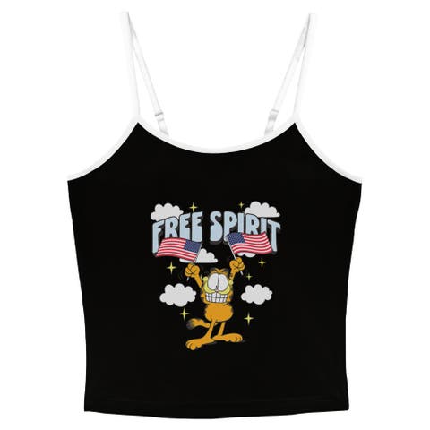 Junior's Garfield Free Spirit Smile  Tank Top