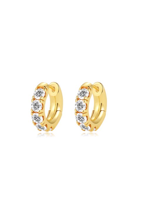 Daniela Huggie Hoop Zirconia Earrings