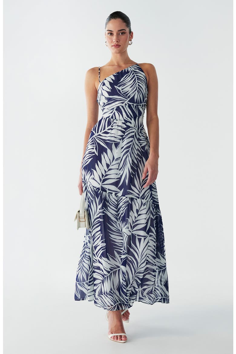 Vincent Maxi Dress, Alternate, color, Navy Palms
