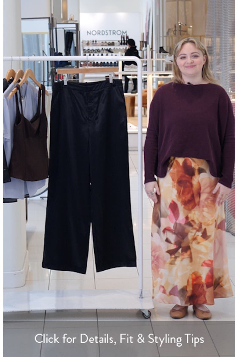 Lindsey Wide Leg Satin Pants video