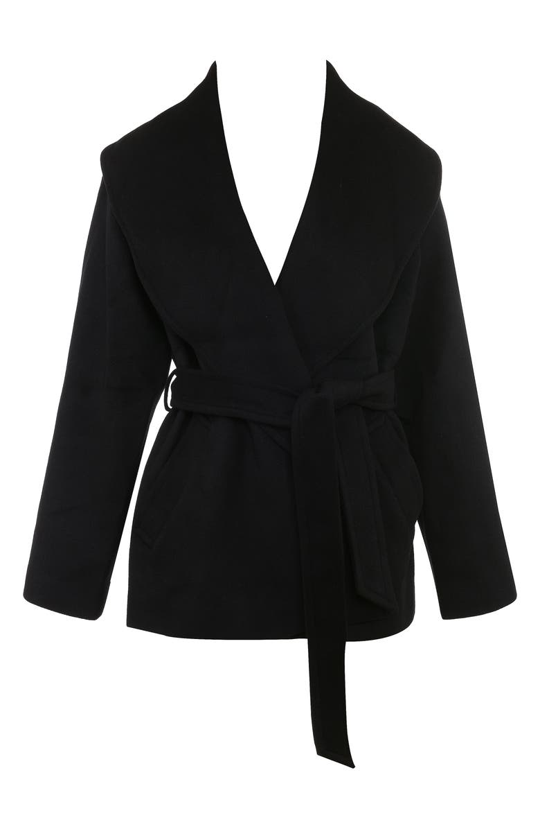 HOUSE OF CB James Shawl Collar Wool Blend Wrap Jacket, Alternate, color,