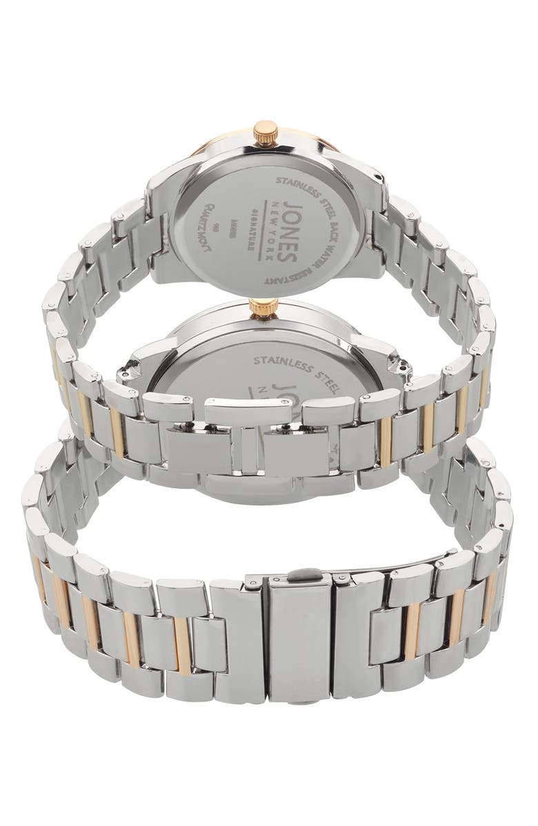 Jones New York Two-Piece Diamond Accent Bracelet Watch His & Hers Set, Main, color, 