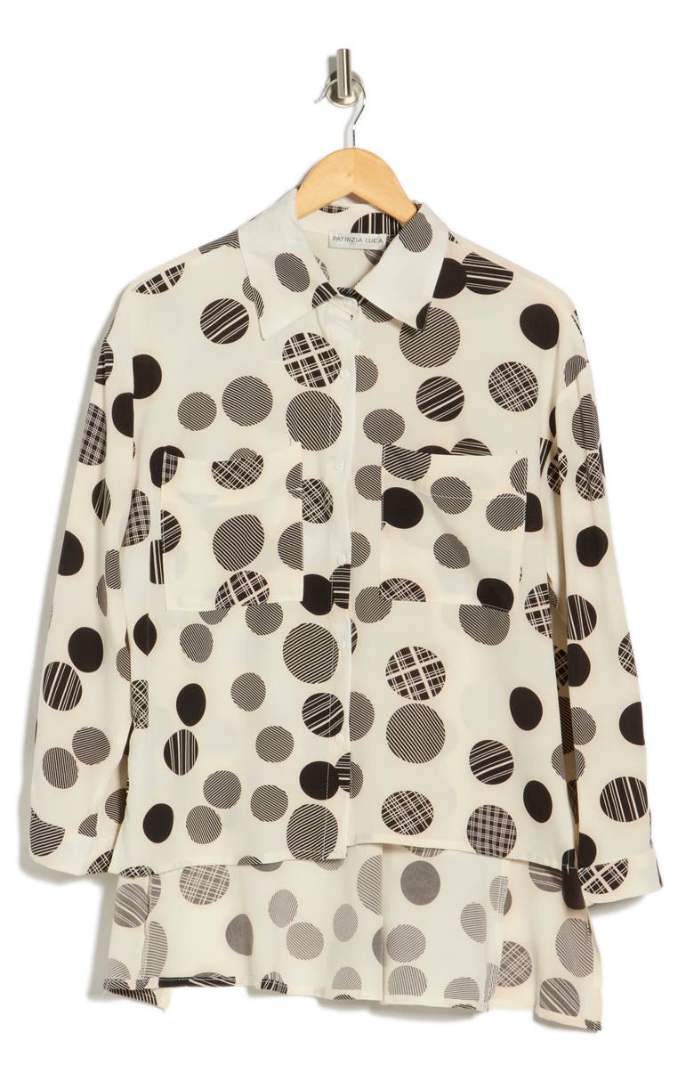 PATRIZIA LUCA Mix Dot Top, Main, color, White