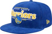 New Era Men's New Era Royal Golden State Warriors Throwback Display Corduroy 9FIFTY Snapback Hat