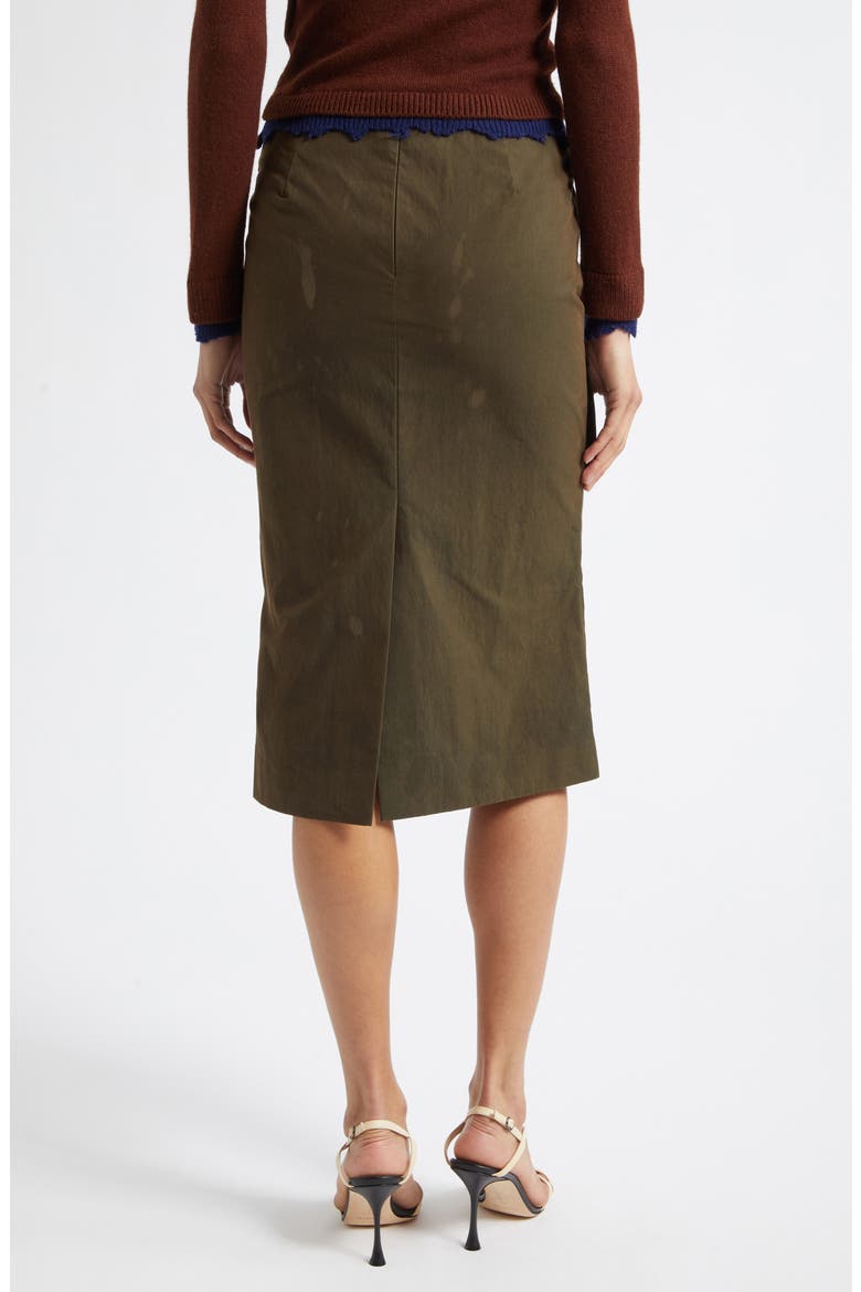 Multipocket Cotton Blend Utility Midi Skirt, Alternate, color, GREEN