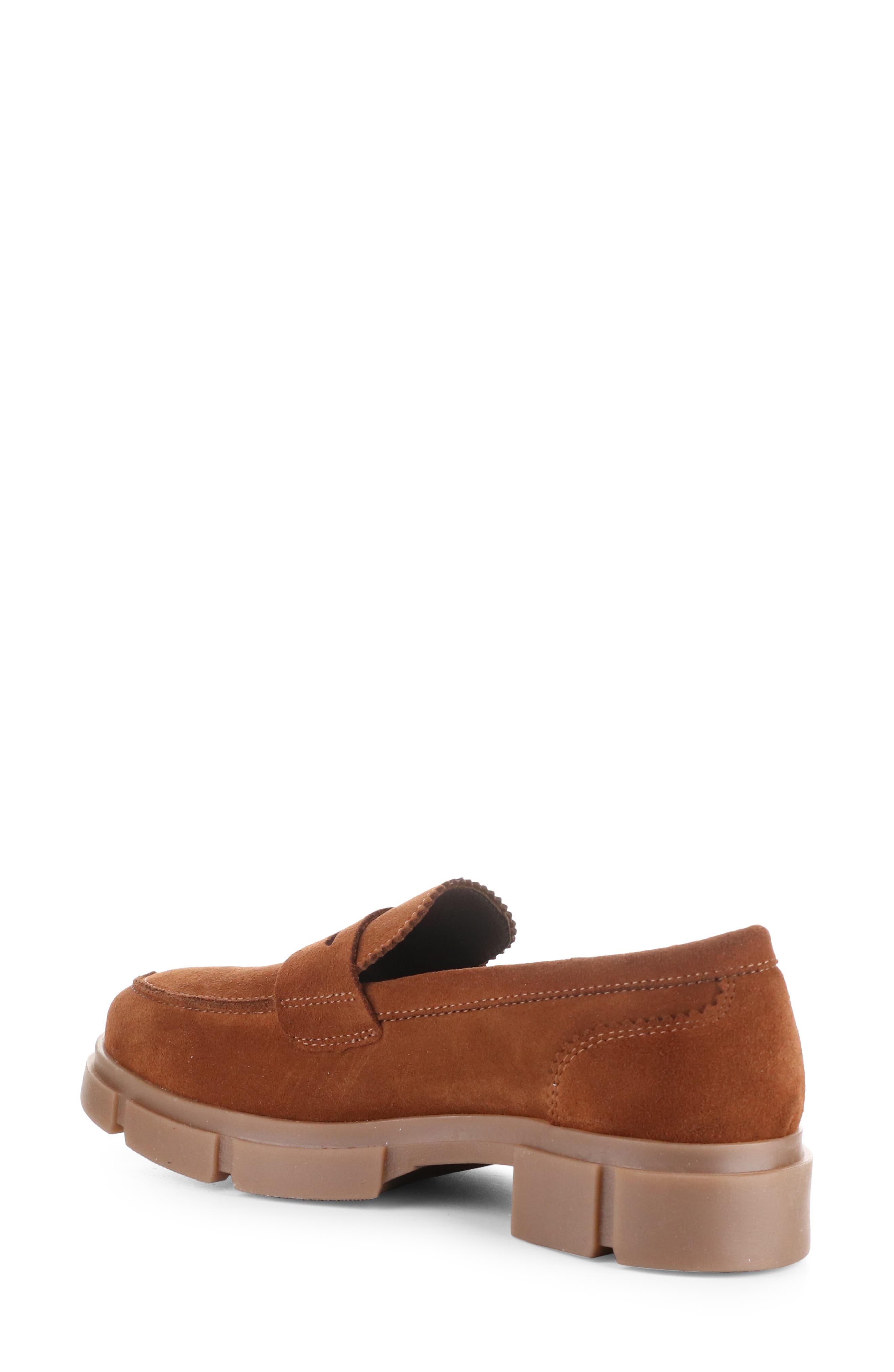 Bos. & Co. Lawn Chunky Penny Loafer, Alternate, color, Rust Suede