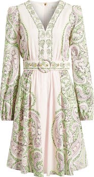 Lilly Pulitzer® Chyanna Paisley Print Long Sleeve Minidress