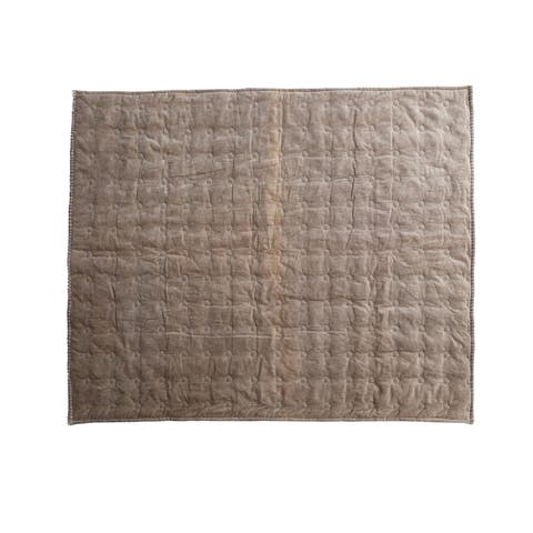 Cotton Velvet Quilted Throw